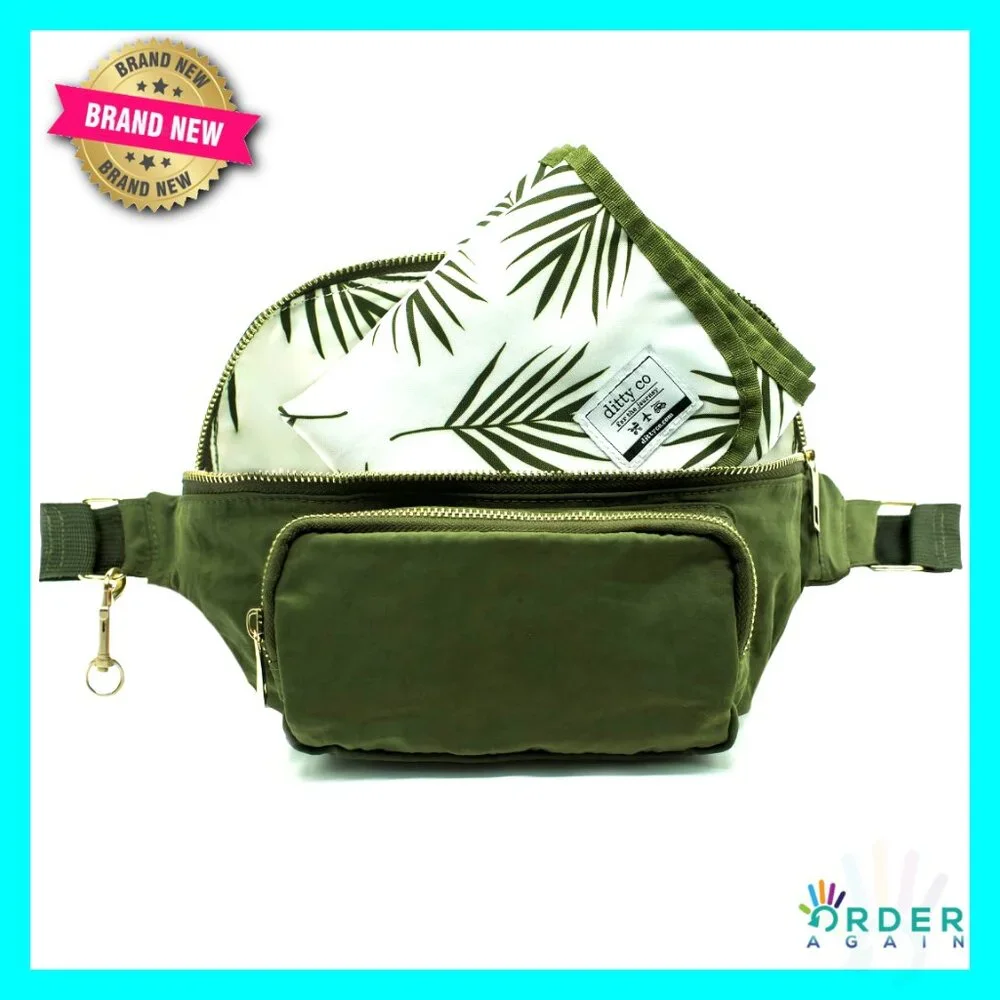 Small Diaper Bag Crossbody Fanny Pack Portable Changing Pad Minimal Chic